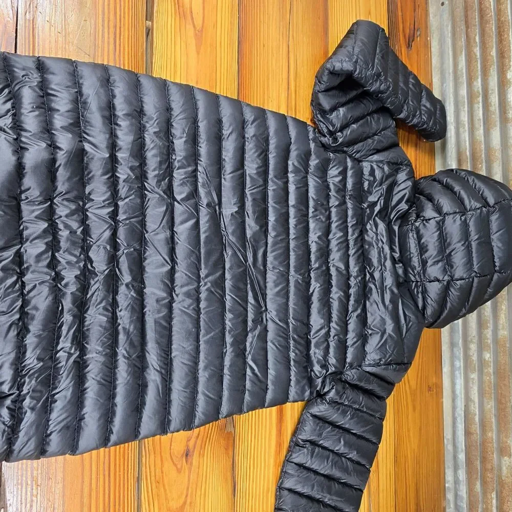 Burton Women's Evergreen Long Down Puffer Jacket Size S Black Full Zip Hooded
